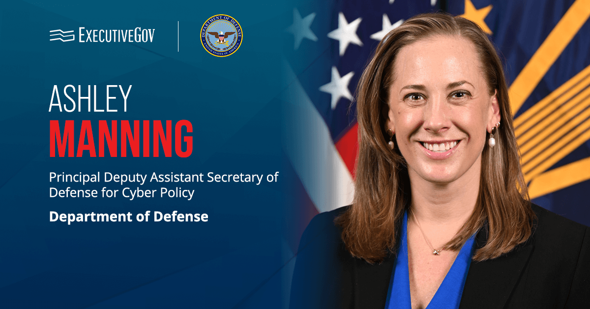 Headshot of DOD cyber official Ashley Manning