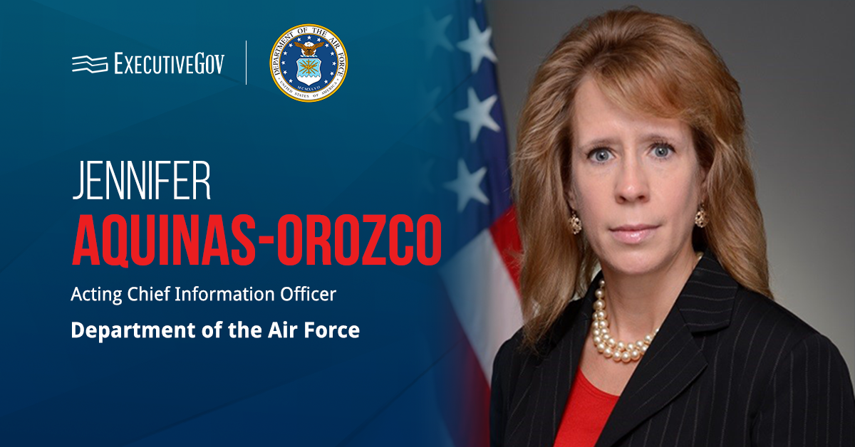 Jennifer Aquinas-Orozco, currently deputy CIO of Air Force, has been named acting CIO until a permanent replacement arises.