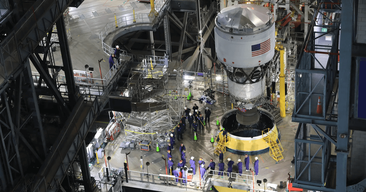 NASA integrates upper stage to Space Launch System rocket
