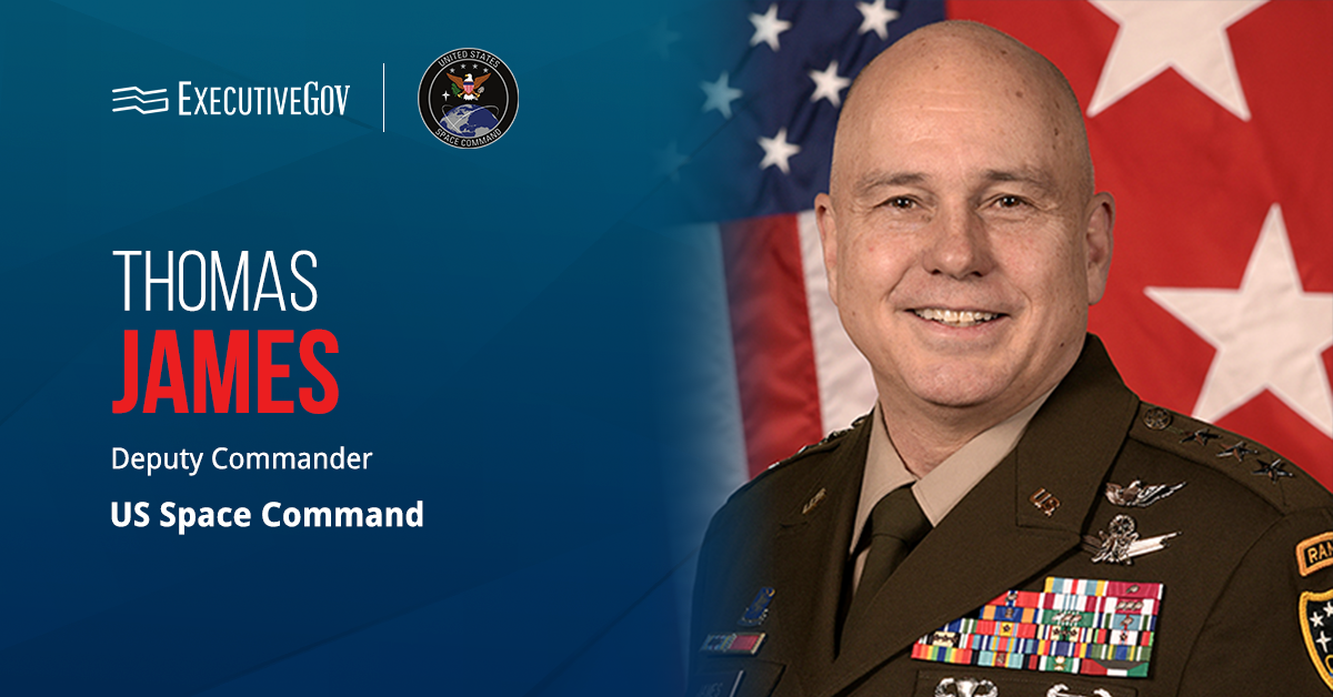 Headshot of Thomas James, deputy commander, U.S. Space Command