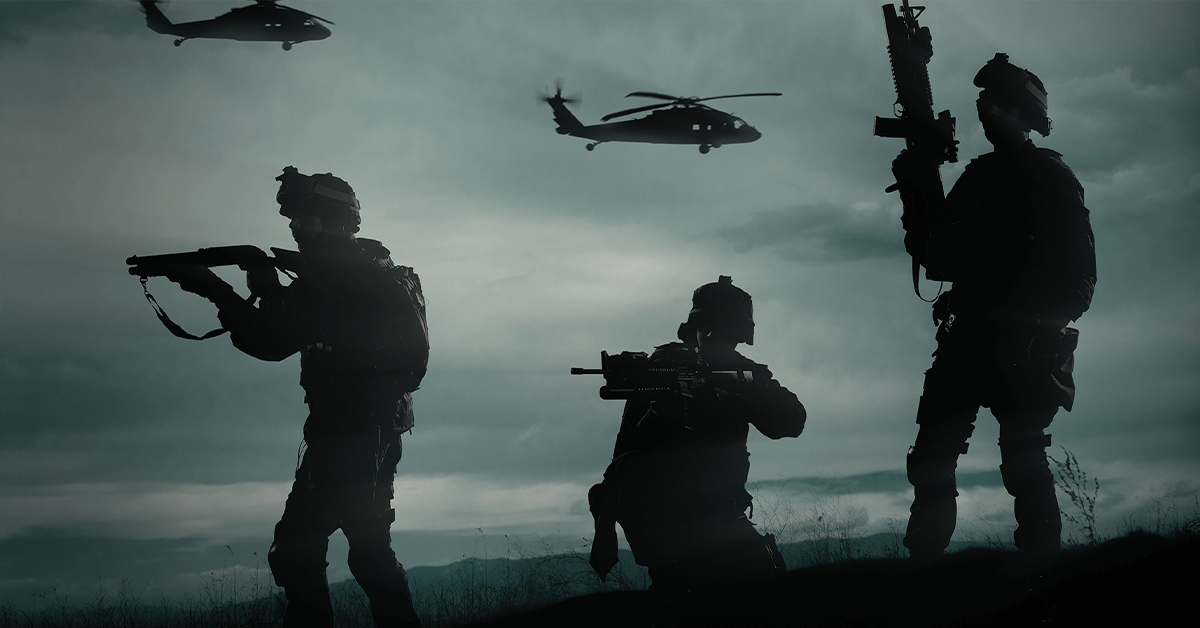 Soldiers on the battlefield