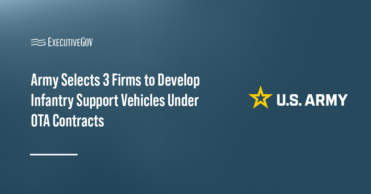 U.S. Army logo. Three companies landed OTA contracts from the Army to convert ISVs into autonomous vehicles.