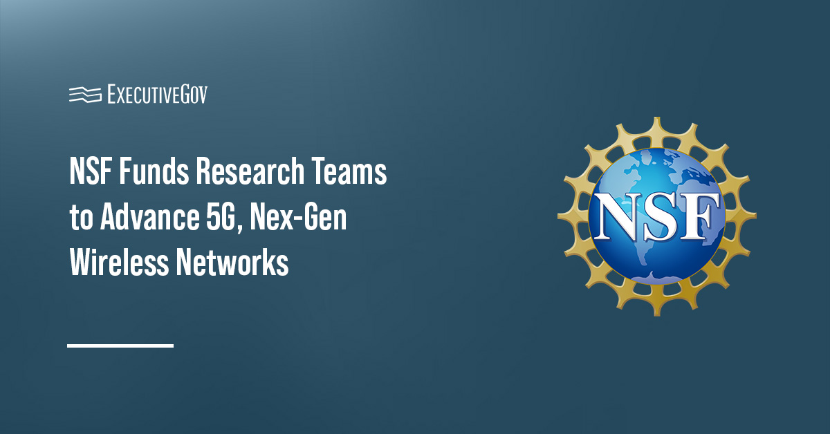 National Science Foundation logo. NSF has provided research grants to teams to improve wireless networks.