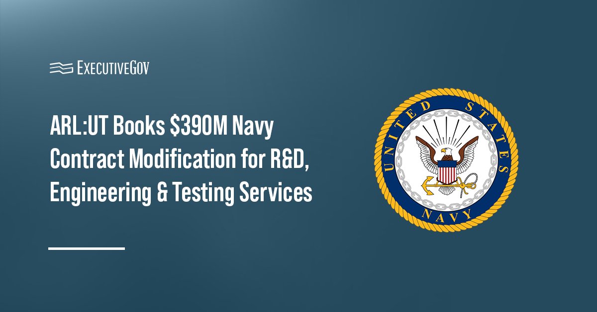 Navy seal. The Navy awarded the ARL:UT a contract modification for R&D, engineering, test and evaluation services.