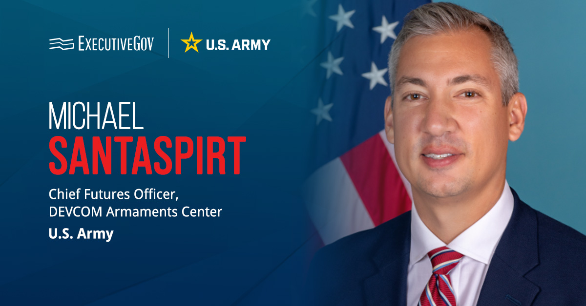 Michael Santaspirt. The Army DEVCOM Armaments Center chief futures officer commented on the partnership with IQT.