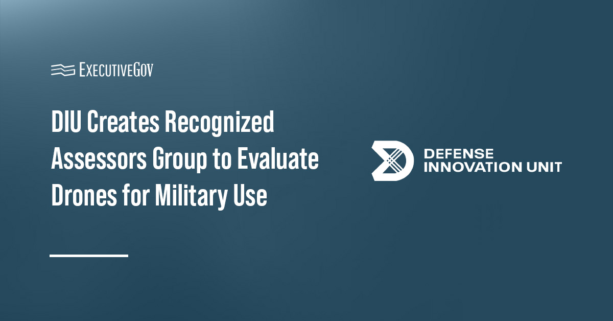 DIU logo. DIU has created the Recognized Assessors group to boost drone evaluation for military applications.