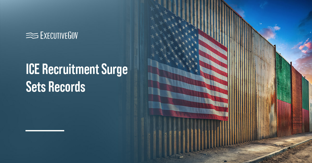U.S.-Mexico border. ICE has received an influx of applicants after it has changed the requirements for joining the agency.