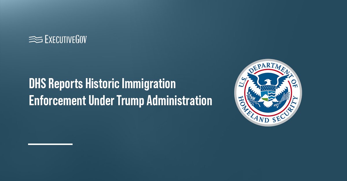 DHS logo. DHS reports over 515,000 deportations and 485,000 arrests of undocumented immigrants under the Trump administration