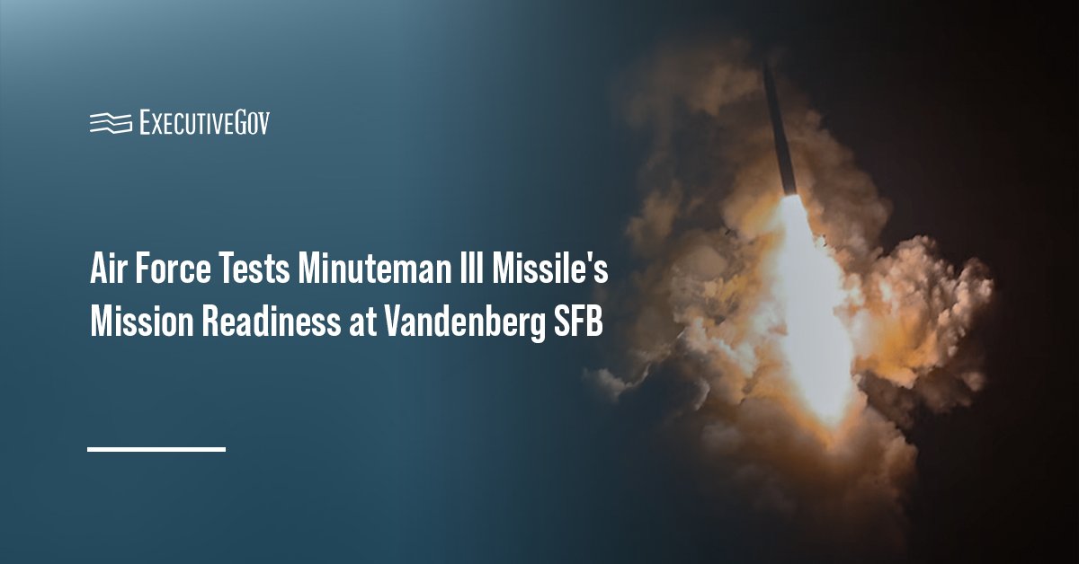 Minuteman III launch. The Air Force tested the Minuteman III missile system