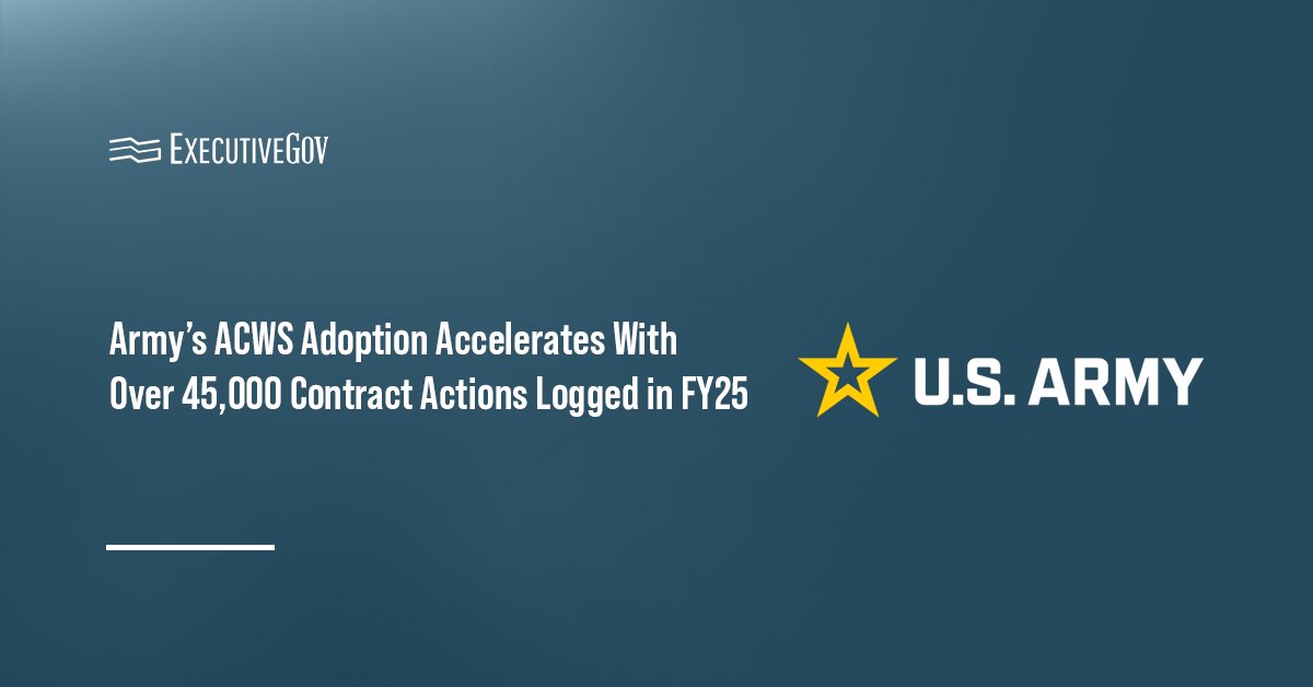 U.S. Army official seal. The Army reported progress in its implementation of an automated contract writing system