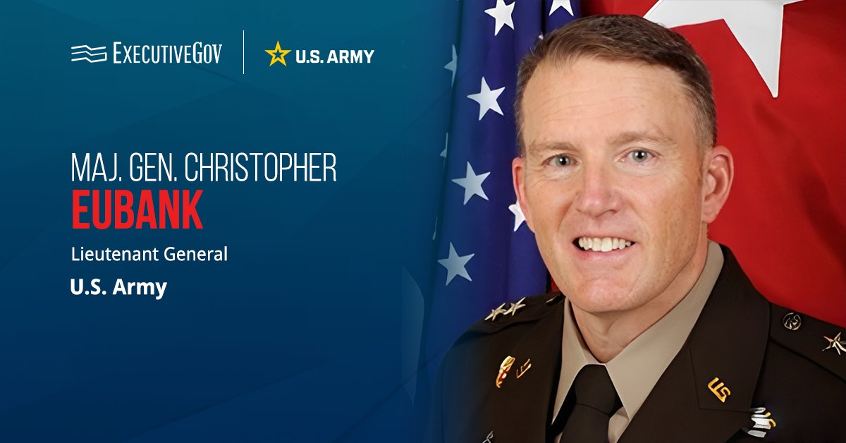 Christopher Eubank. Army major general confirmed as lieutenant general and Army cyber commander.