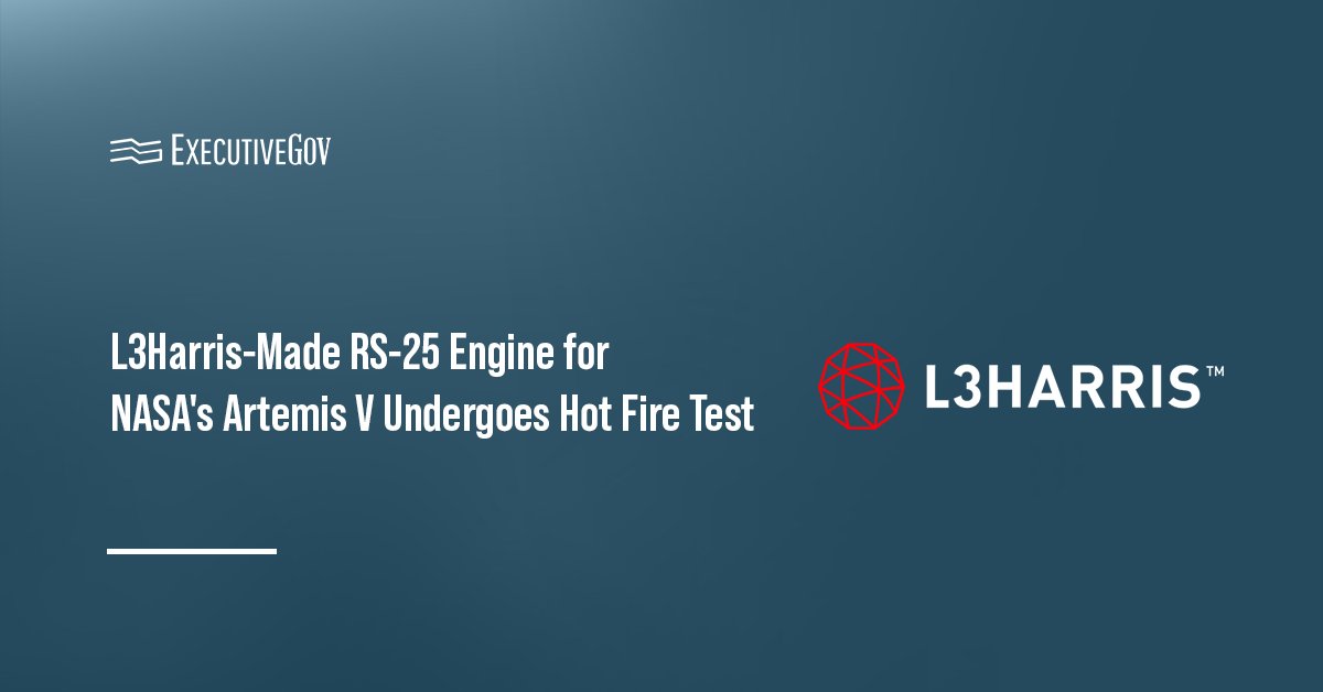 L3Harris Technologies logo. L3Harris is manufacturing the RS-25 engine for NASA's Artemis missions
