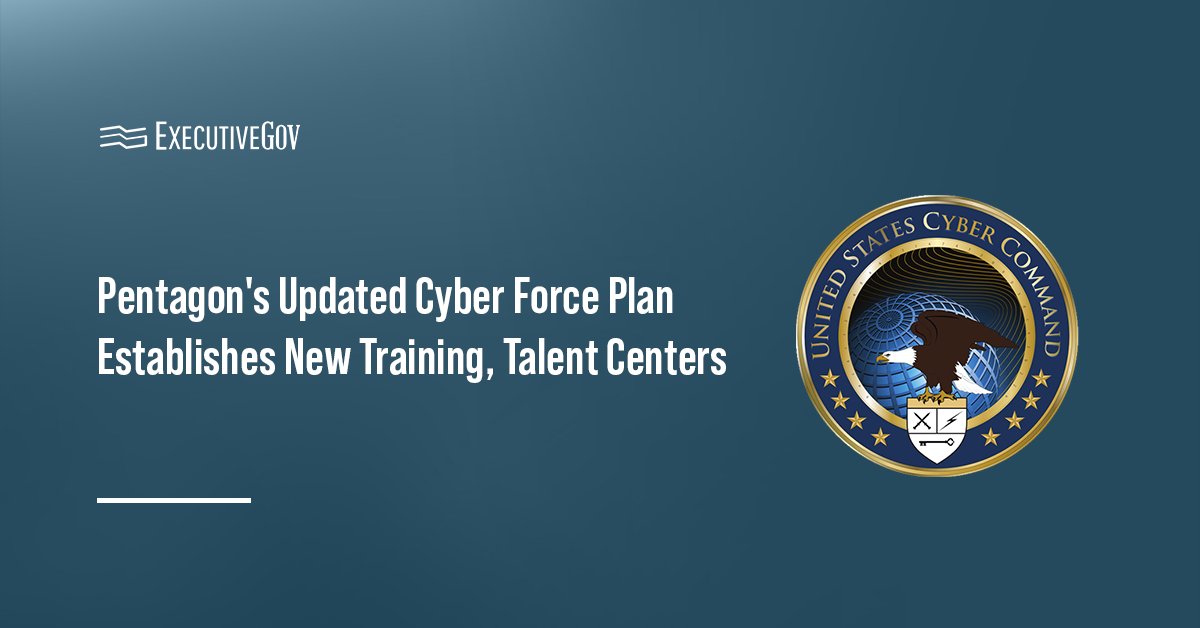 U.S. Cyber Command logo. The Pentagon has introduced a revised plan to strengthen CYBERCOM’s workforce.