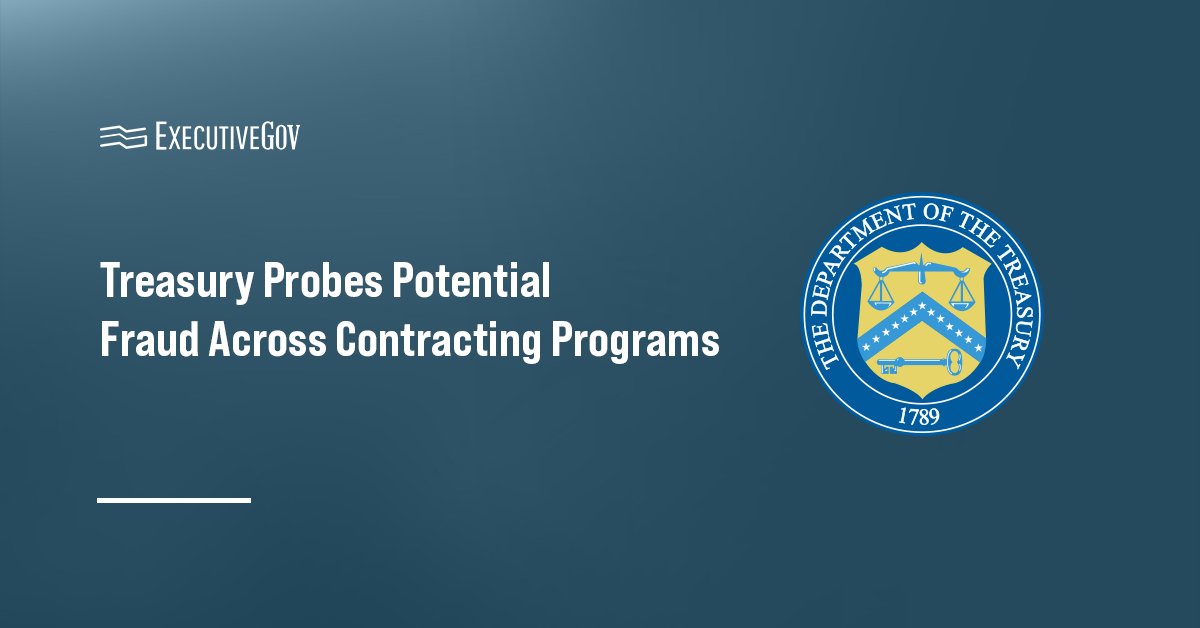 Treasury Department logo. The agency is probing potential fraud in preference-based federal contracting initiatives.