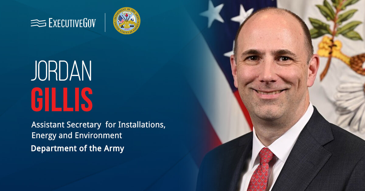 W. Jordan Gillis, assistant secretary of the Army. Gillis previously served as assistant secretary of defense for sustainment