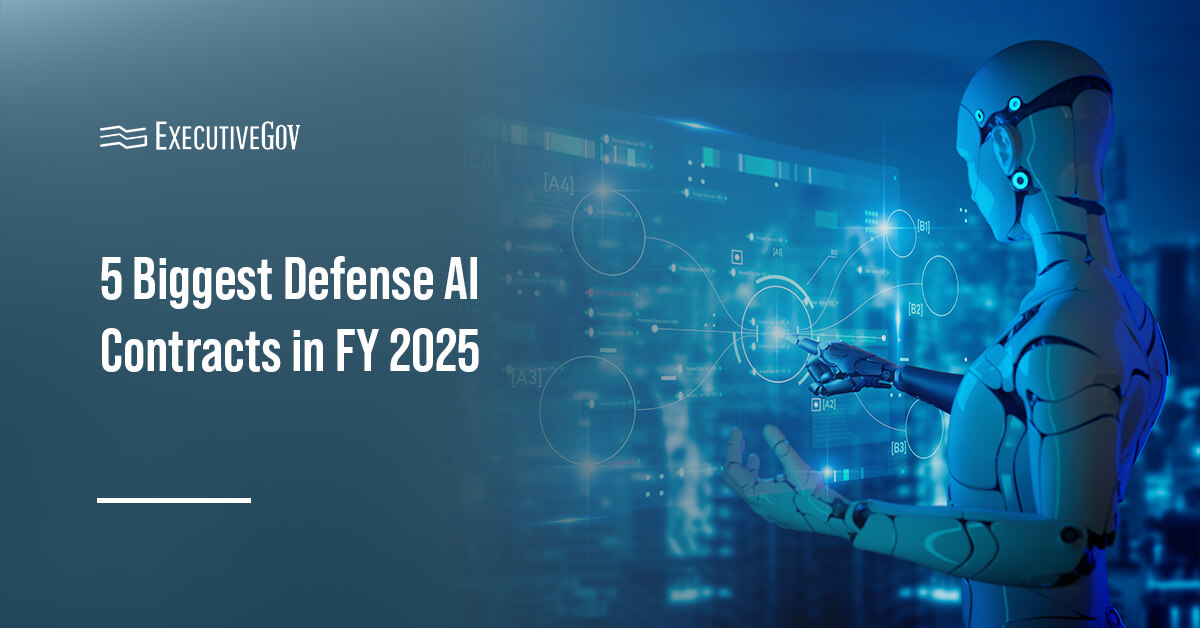 A robot. Check out the the five biggest federal contract awards involving defense AI technologies in FY 2025.