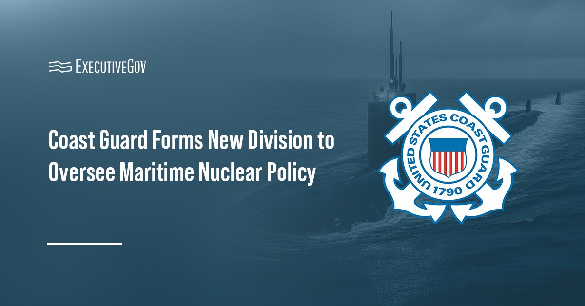 U.S. Coast Guard logo. USCG established the Maritime Nuclear Policy Division.