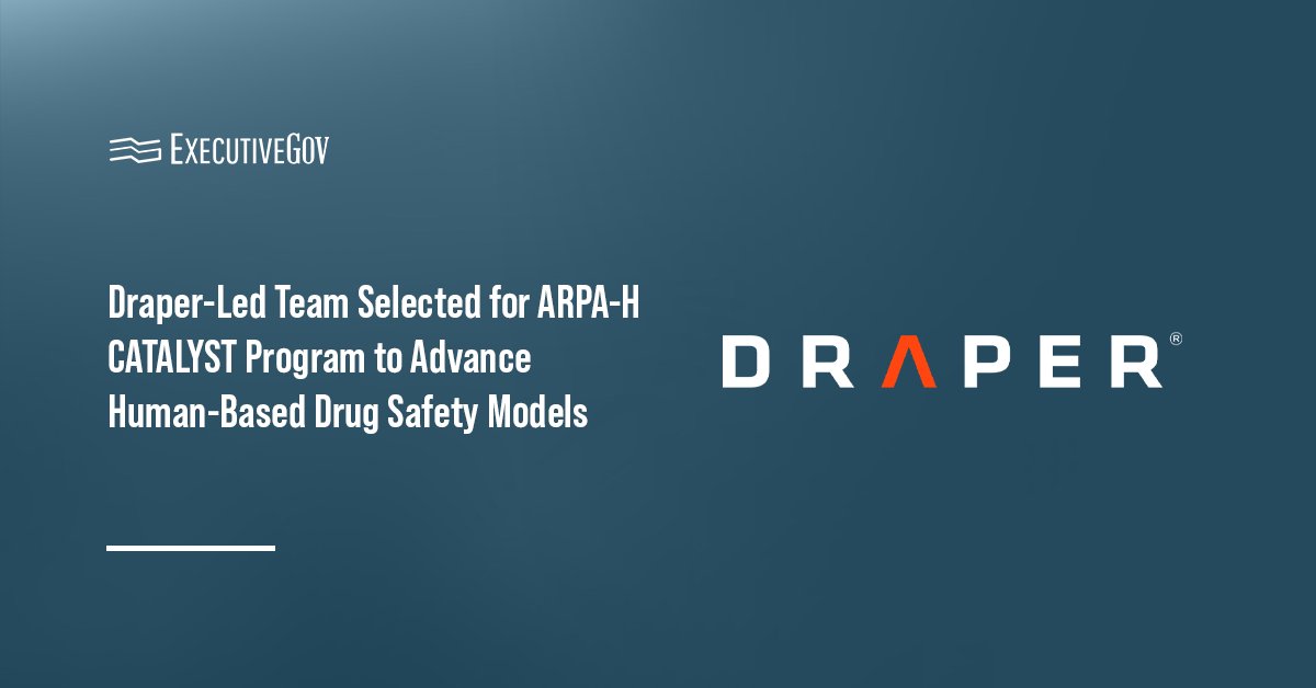 draper-human-data-stack-ai-arpa-h Draper logo. ARPA-H has selected a Draper-led team as a CATALYST program performer.