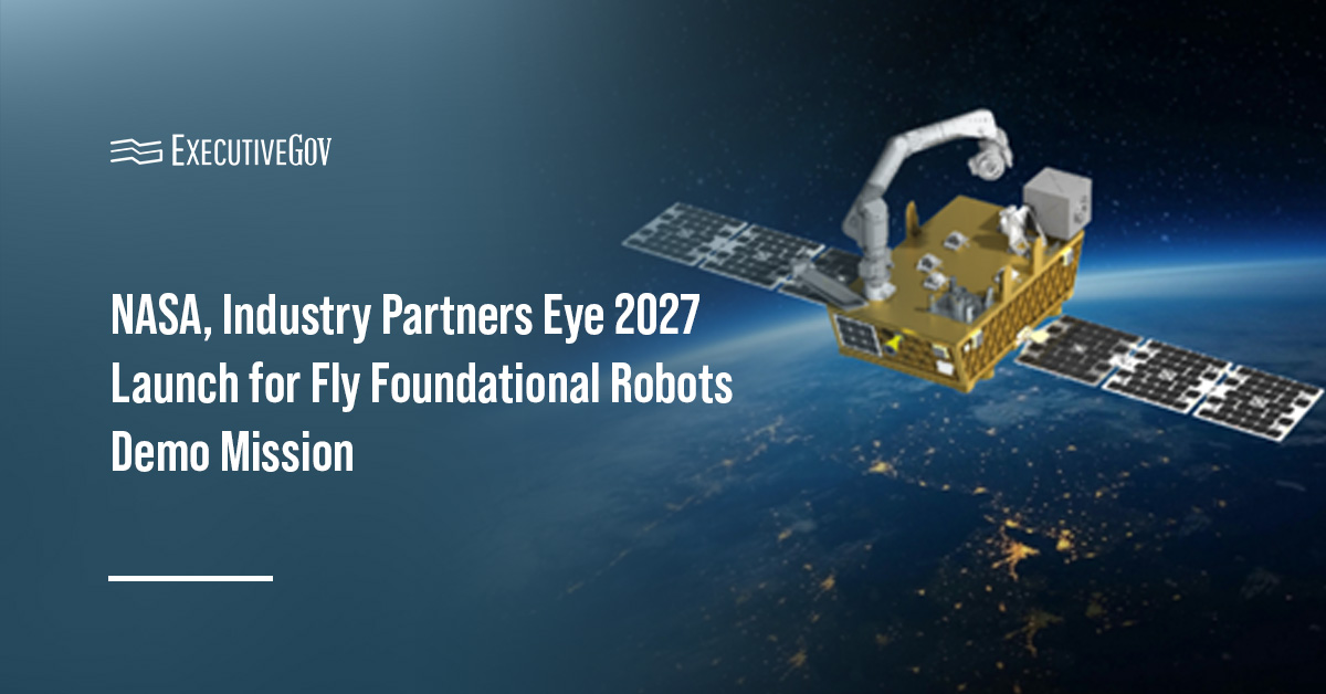 Artist concept of the FFR mission's robotic arm. NASA plans to launch the Fly Foundational Robots mission in late 2027.
