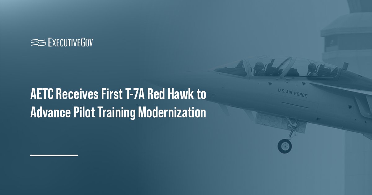 T-7A Red Hawk. The Air Education and Training Command has received the first T-7A Red Hawk from Boeing.