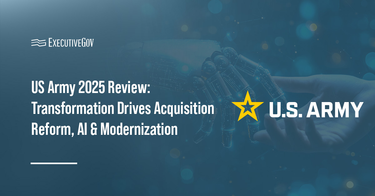 US Army logo. The U.S. Army closed 2025 with sweeping transformation initiatives.