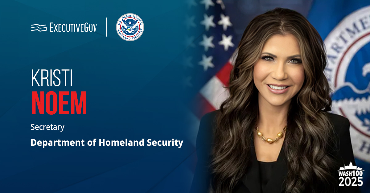 Kristi Noem. The DHS secretary said the new office will help secure the border and keep Americans safe.