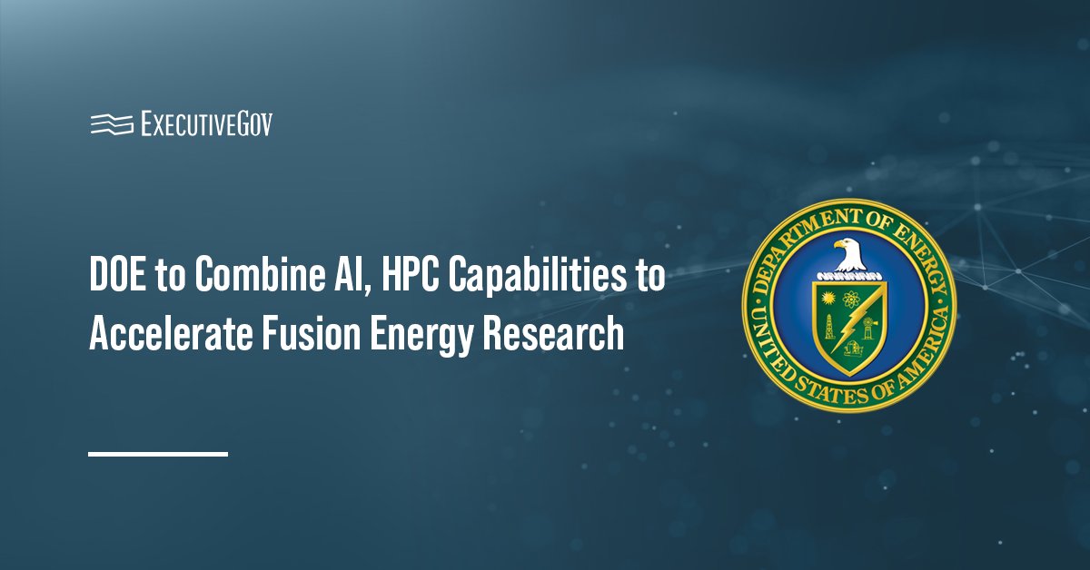 The Department of Energy's logo. DOE is utilizing AI and HPC to accelerate fusion energy research