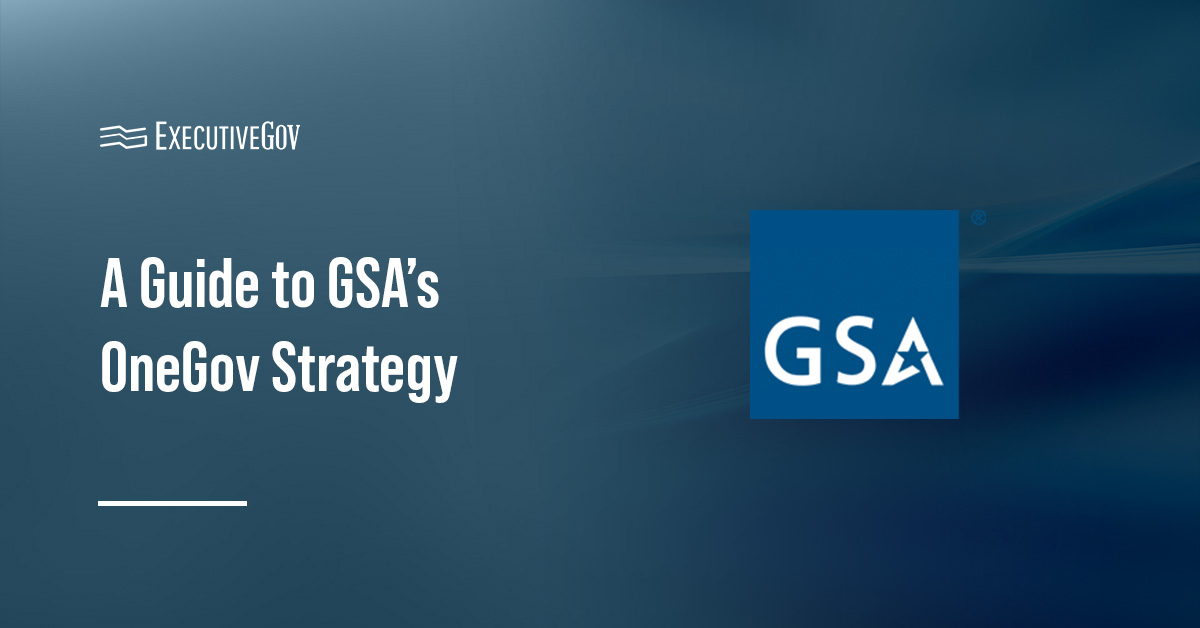 General Services Administration's logo. GSA is signing OneGov agreements with technology companies