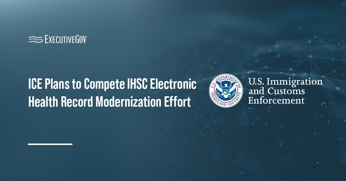 ice-electronic-health-record-modernization-effort ICE logo. The Immigration and Customs Enforcement is planning a new requirement to modernize the IHSC's EHR system.