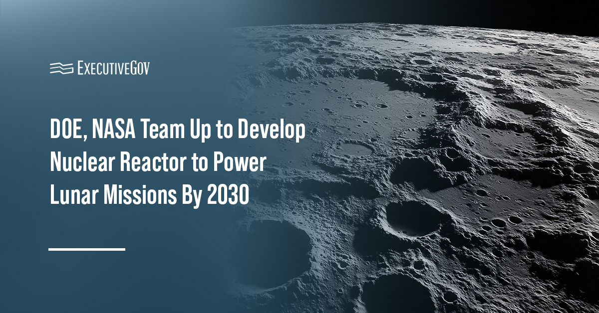 The lunar surface. The Department of Energy and NASA teamed up to build a nuclear reactor for the lunar surface