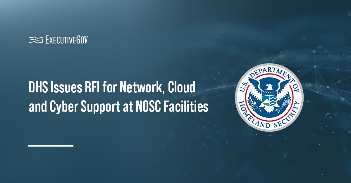 The Department of Homeland Security logo. DHS issued the Network, Cloud and Cyber Services 2 RFI