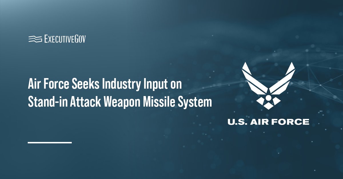 US Air Force logo. The Air Force issued a sources sought notice for missile systems that could support the SiAW program.