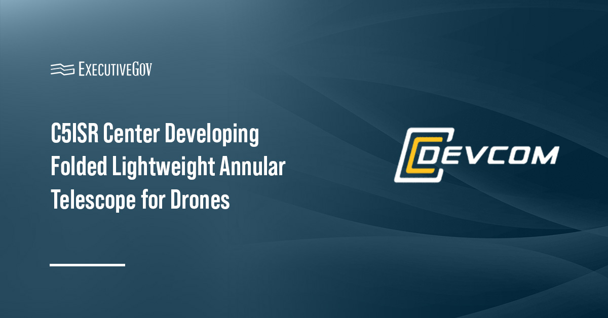C5ISR Center logo. The U.S. Army's C5ISR Center is developing the Folded Lightweight Annular Telescope.