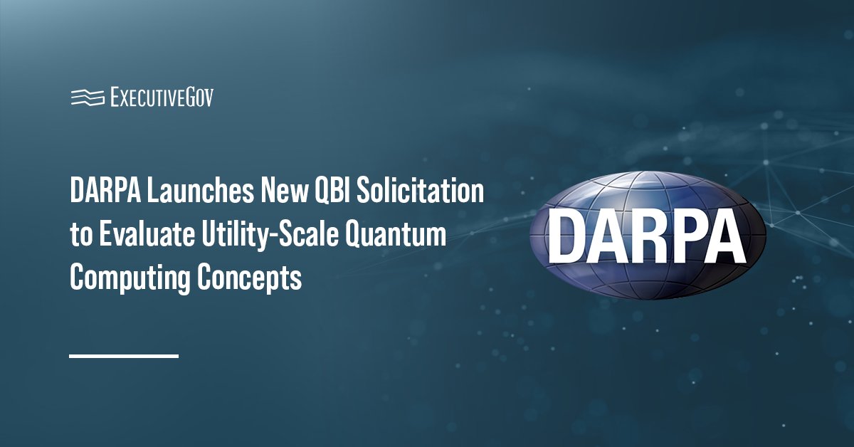Defense Advanced Research Projects Agency logo. DARPA has issued a new Quantum Benchmarking Initiative RFP