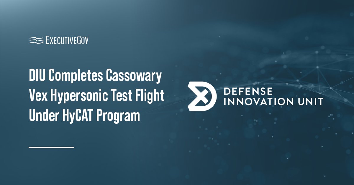 Defense Innovation Unit logo. DIU performed a suborbital launch of a hypersonic test platform under the HyCAT program.