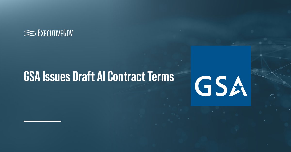 General Services Administration logo. GSA issued draft AI contract terms and conditions.