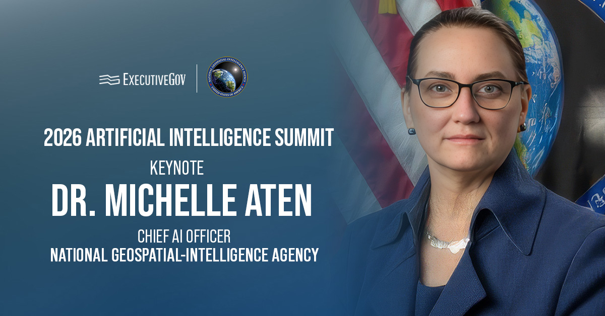 michelle-aten-nga-ai-summit-keynote-announcement Dr. Michelle Aten. The NGA chief AI officer keynotes the 2026 Artificial Intelligence Summit on March 18.