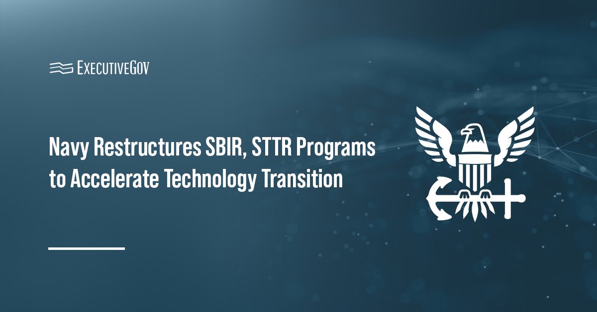 US Navy logo. The Navy is preparing changes to SBIR and STTR programs..