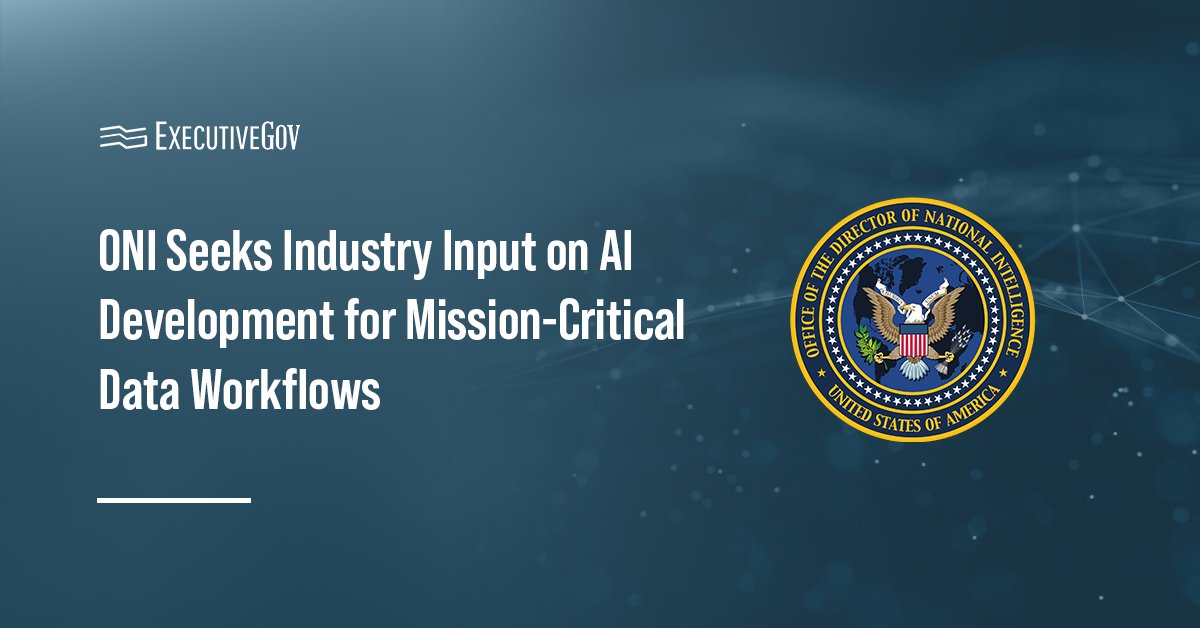 oni-ai-development-data-workflows-sources-sought ONI seal. The Office of Naval Intelligence is seeking evaluation-driven AI development and delivery suppport.