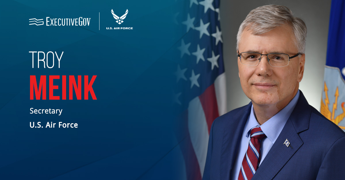 Air Force Secretary Troy Meink. Meink said the PAE model will empower leaders to deliver mission-critical capabilities faster
