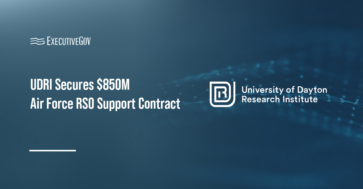 UDRI logo. UDRI secured a potential $850M Air Force contract to help RSO develop and transition sustainment technologies.