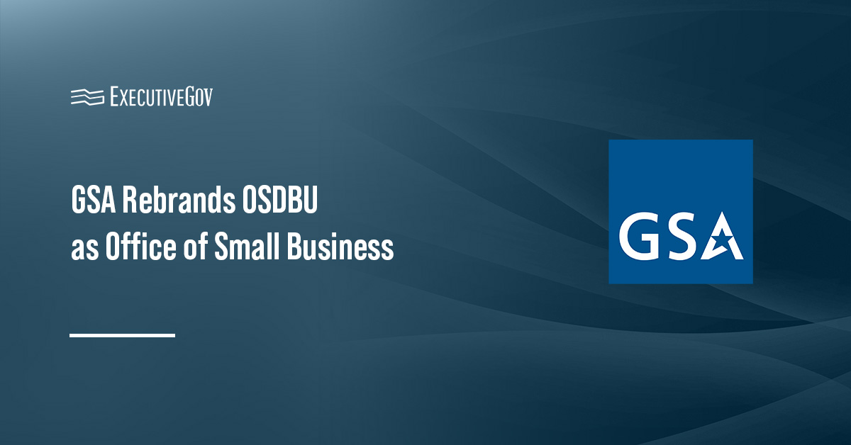 General Services Administration logo. The General Services Administration has renamed the OSDBU to Office of Small Business.