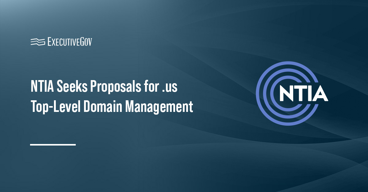 NTIA logo. NTIA has issued a request for proposals for vendors capable of managing the .us Top-Level Domain.