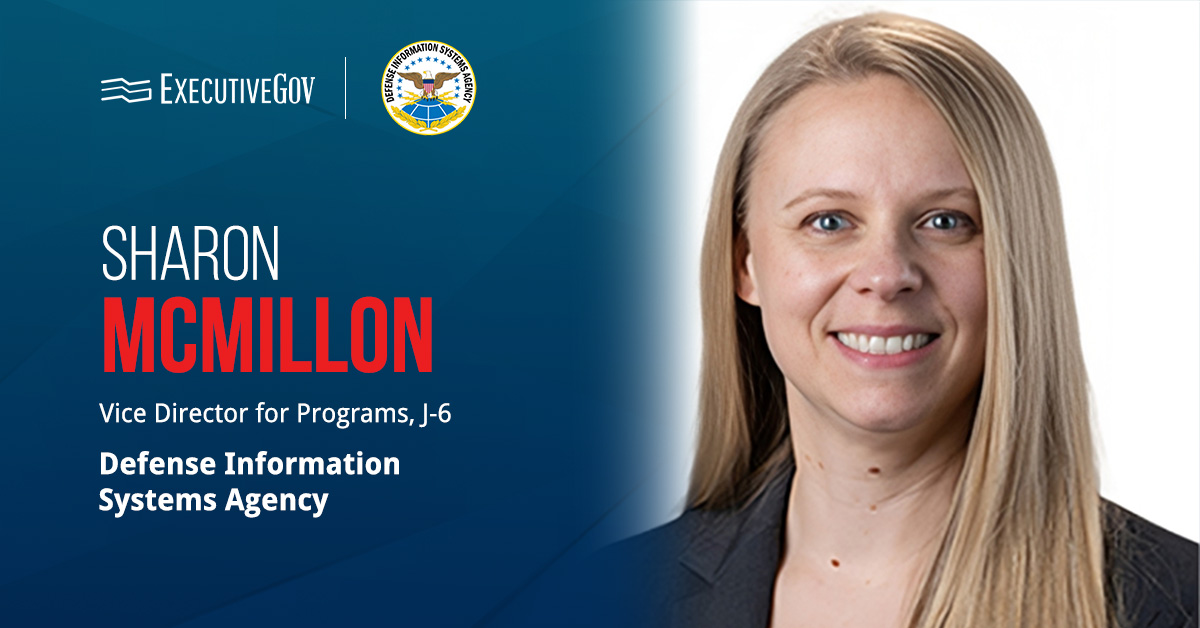 Sharon McMillon. The seasoned cybersecurity leader has been named vice director of programs at DISA.