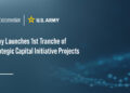 U.S. Army logo. The Army has launched the first tranche of projects under the Strategic Capital Initiative.