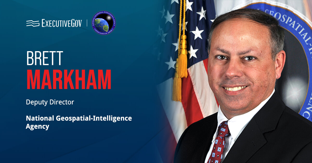 NGA Deputy Director Brett Markham. Markham said the NGA is expanding commercial access to satellite data and AI analytics.