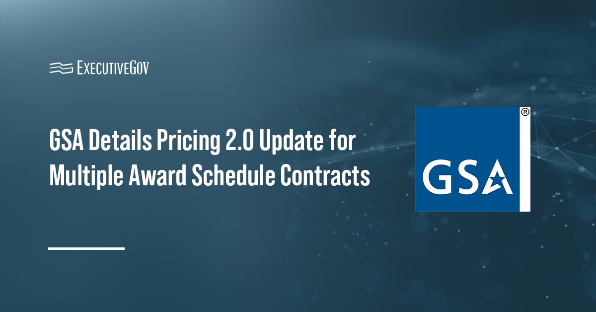 GSA logo. GSA said a revised pricing algorithm for Multiple Award Schedule contracts will be implemented beginning June 5.