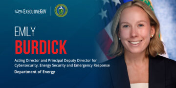 Emily Burdick. Burdick will lead DOE CESER following Alex Fitzsimmons' transition to associate deputy secretary of energy.