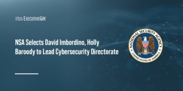 NSA logo. NSA selected David Imbordino and Holly Baroody to lead its Cybersecurity Directorate.