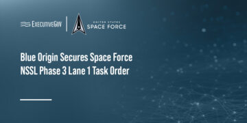 Blue Origin Secures Space Force NSSL Phase 3 Lane 1 Task Order Executive Gov U.S. Space Force. The Space Force has awarded Blue Origin a National Security Space Launch Phase 3 Lane 1 task order.
